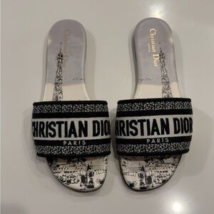 Authentic dior dway sandals slides